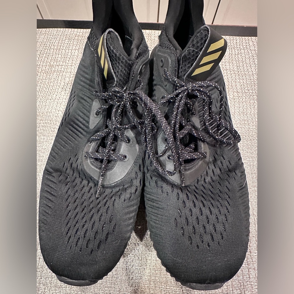 Adidas Black and Gold Men's Athletic Shoes